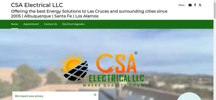 Screenshot CSA Electrical
