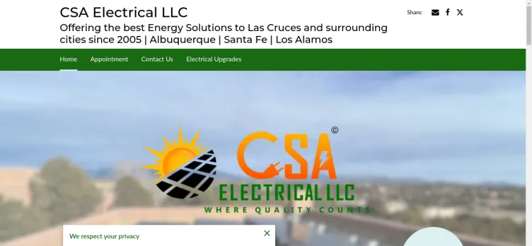 Screenshot CSA Electrical