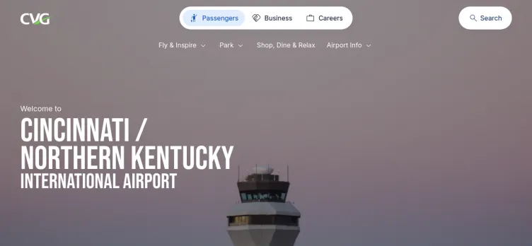 Screenshot Cincinnati/Northern Kentucky International Airport