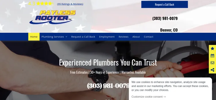 Screenshot Payless Rooter/Drain Cleaning & Mato Plumbing