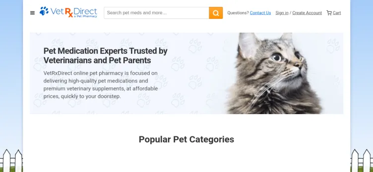 Screenshot VetRxDirect a Pet Pharmacy