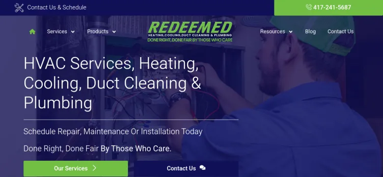 Screenshot Redeemed Heating and Cooling