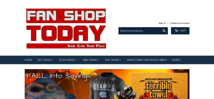 Screenshot Fan Shop TODAY