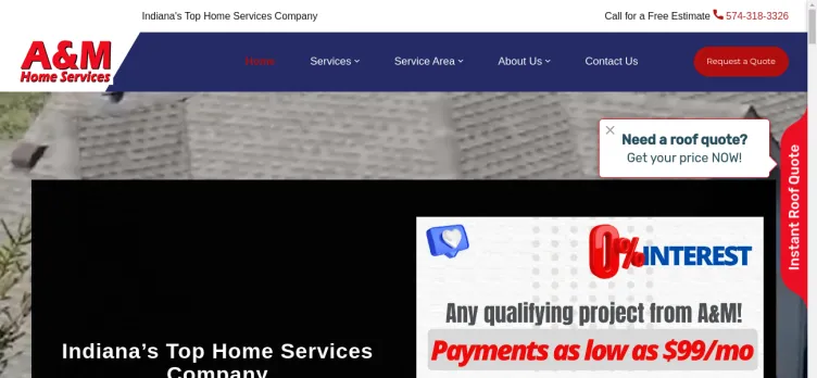 Screenshot A&M Home Services