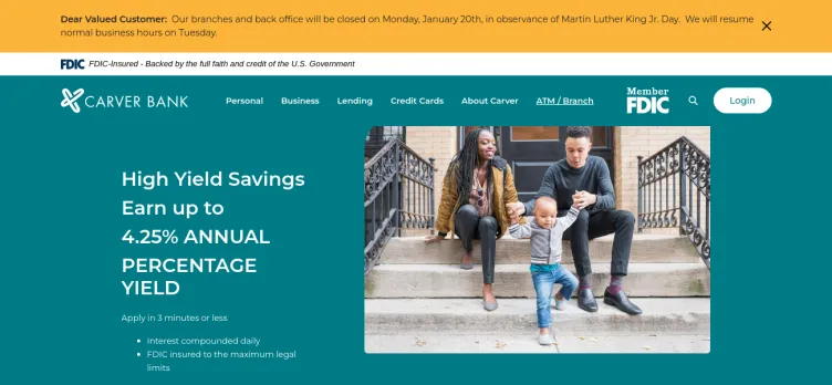 Screenshot Carver Federal Savings Bank