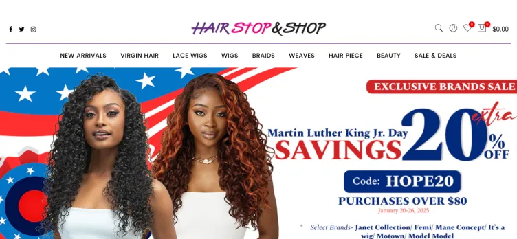 Screenshot HairStopAndShop