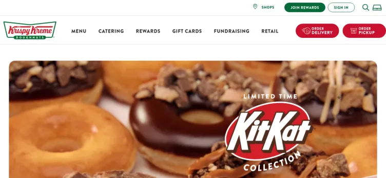 Screenshot Krispy Kreme