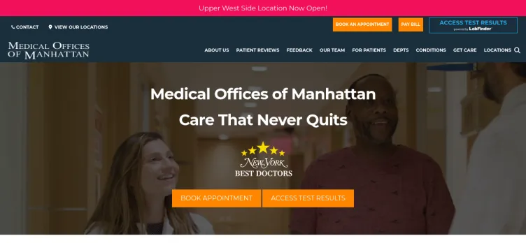 Screenshot Medical Offices of Manhattan