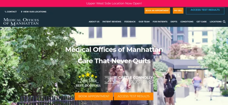 Screenshot Medical Offices of Manhattan