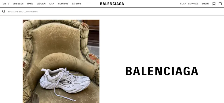 Screenshot Balenciaga America Incorporated