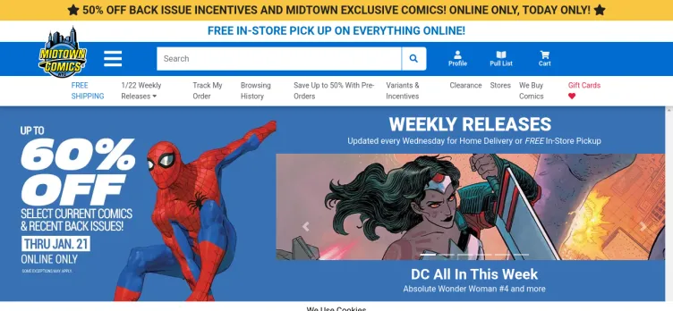 Screenshot Midtown Comics