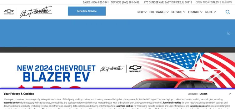 Screenshot Al Piemonte Chevrolet