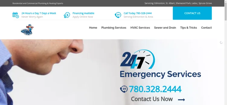 Screenshot Worry Free Plumbing & Heating Experts