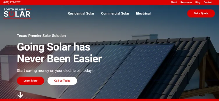 Screenshot South Plains Solar