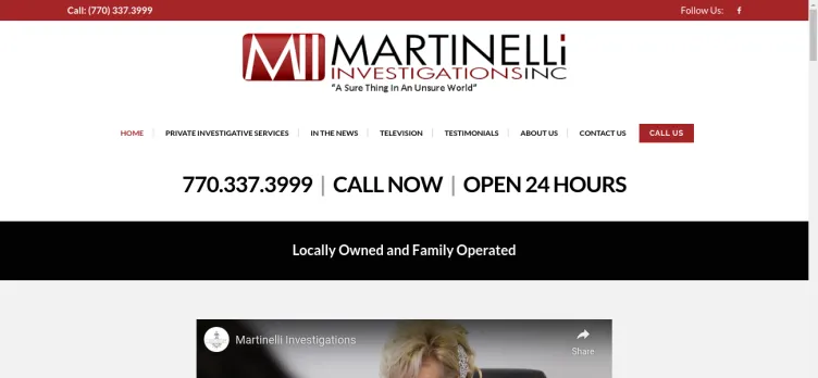 Screenshot Martinelli Investigations