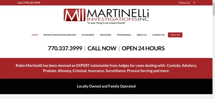 Screenshot Martinelli Investigations