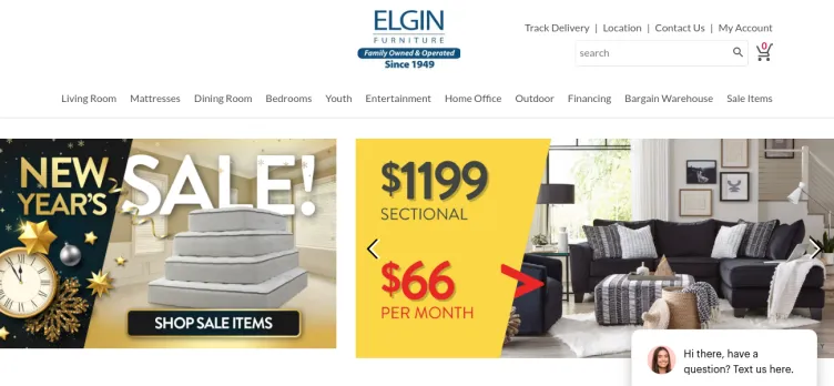 Screenshot Elgin Furniture