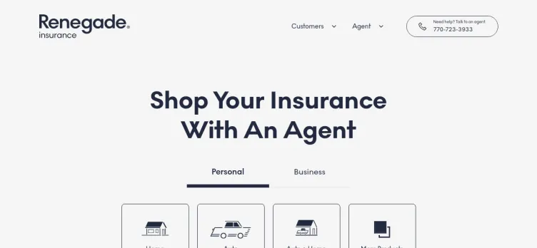Screenshot Renegade Insurance