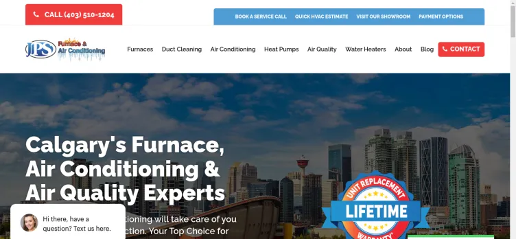 Screenshot JPS Furnace & Air Conditioning