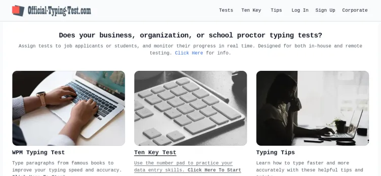 Screenshot Official-typing-test