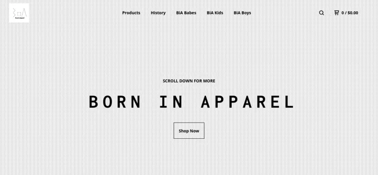 Screenshot Born In Apparel