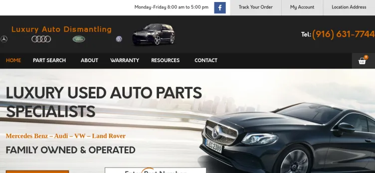 Screenshot Luxury Auto Dismantling