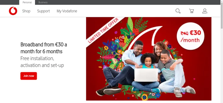 Screenshot Vodafone IE