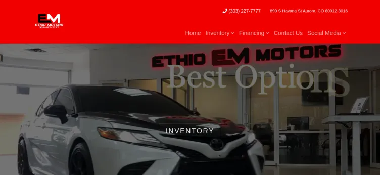 Screenshot Ethio Motors