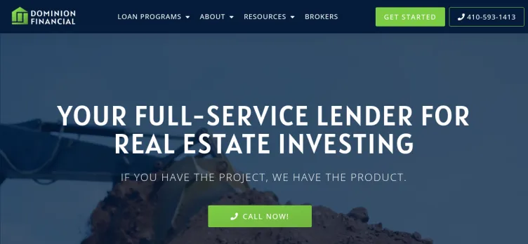 Screenshot Dominion Financial Services