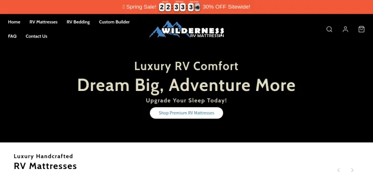Screenshot Wilderness RV Mattress