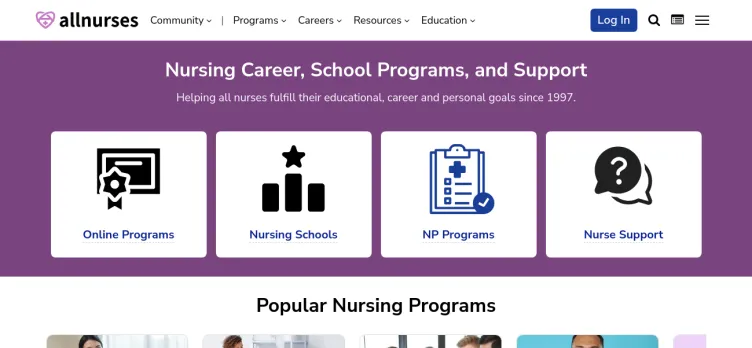 Screenshot AllNurses