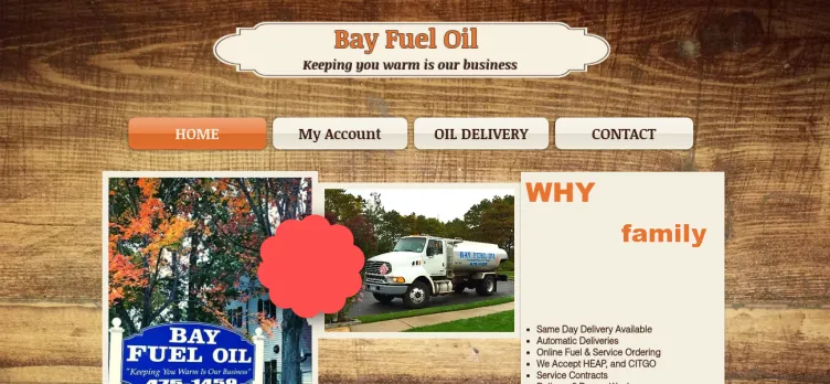 Screenshot Bay Fuel Oil Company