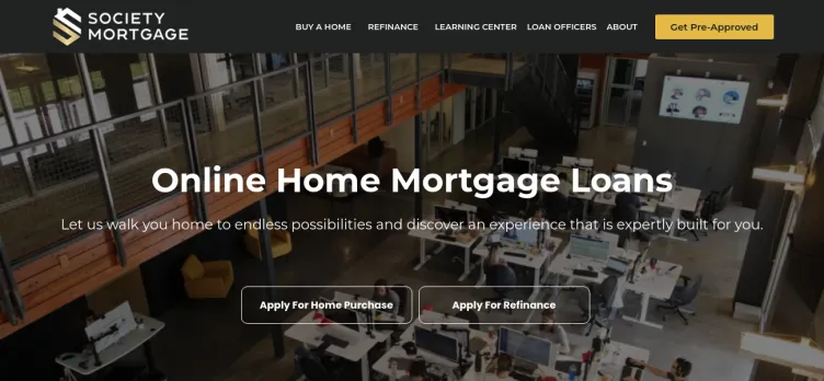 Screenshot Society Mortgage