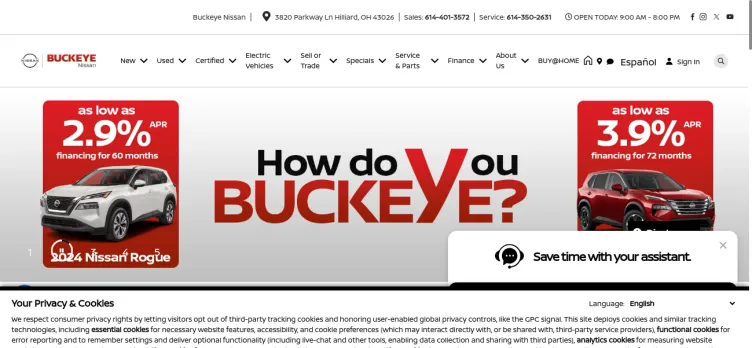 Screenshot Buckeye Nissan