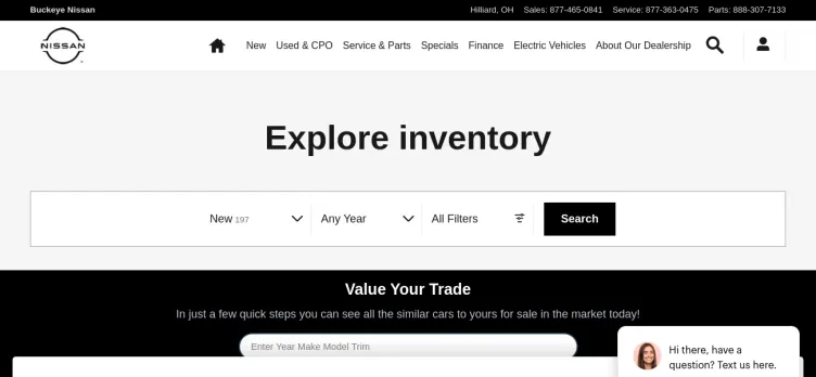 Screenshot Buckeye Nissan