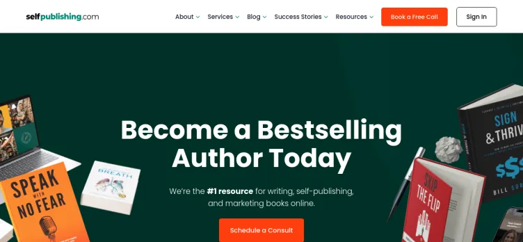 Screenshot SelfPublishing.com