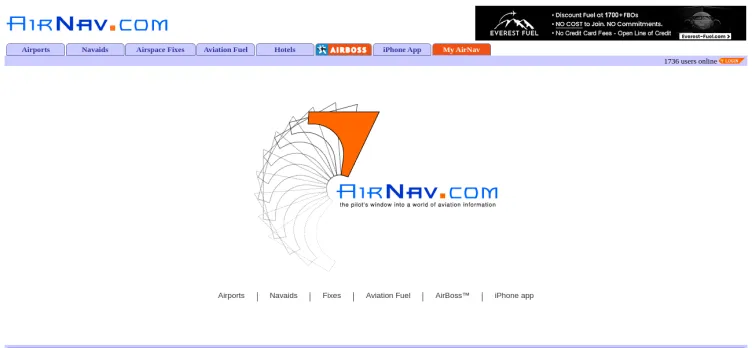 Screenshot AirNav.com