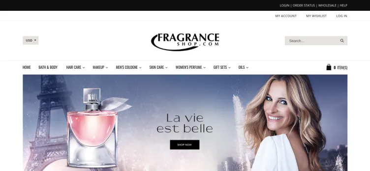 Screenshot Fragrance Shop