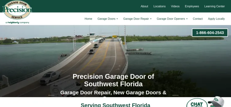 Screenshot Precision Overhead Garage Door Service of Sarasota