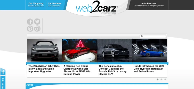 Screenshot Web2carz