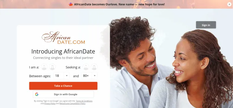 Screenshot AfricanDate