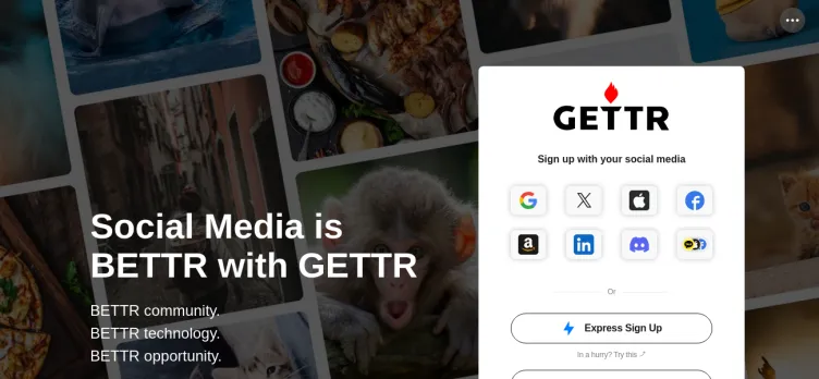 Screenshot Gettr