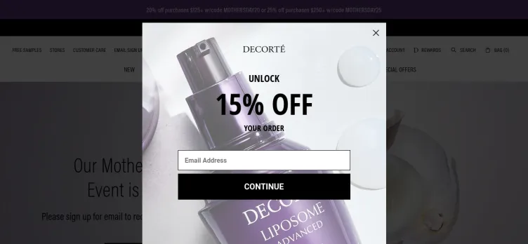 Screenshot Decorte Cosmetics
