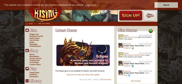 Screenshot FlightRising