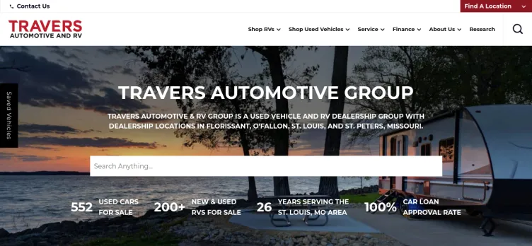 Screenshot Travers Automotive & RV Group