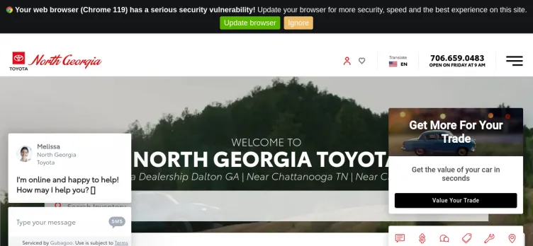 Screenshot North Georgia Toyota