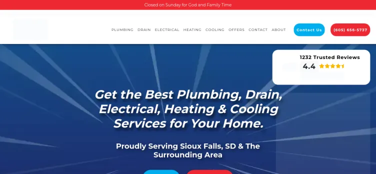 Screenshot Comfort Heroes Plumbing, Heating & Air