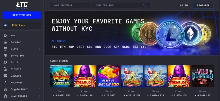 Screenshot LTC casino