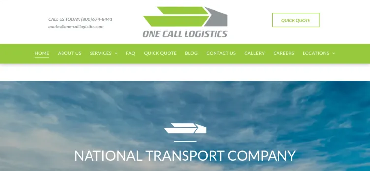 Screenshot One Call Logistics