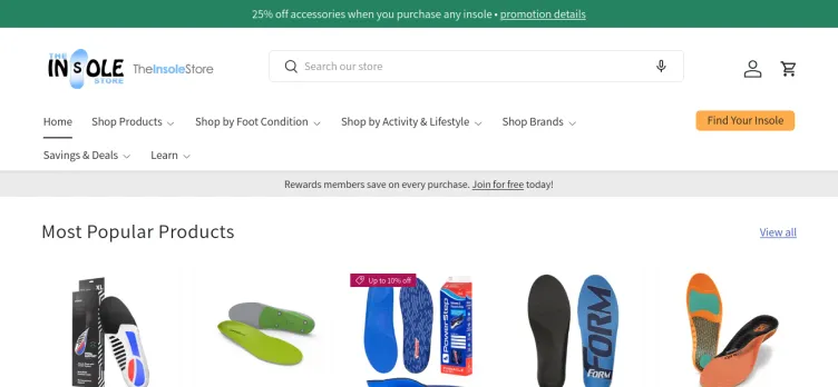 Screenshot The Insole Store